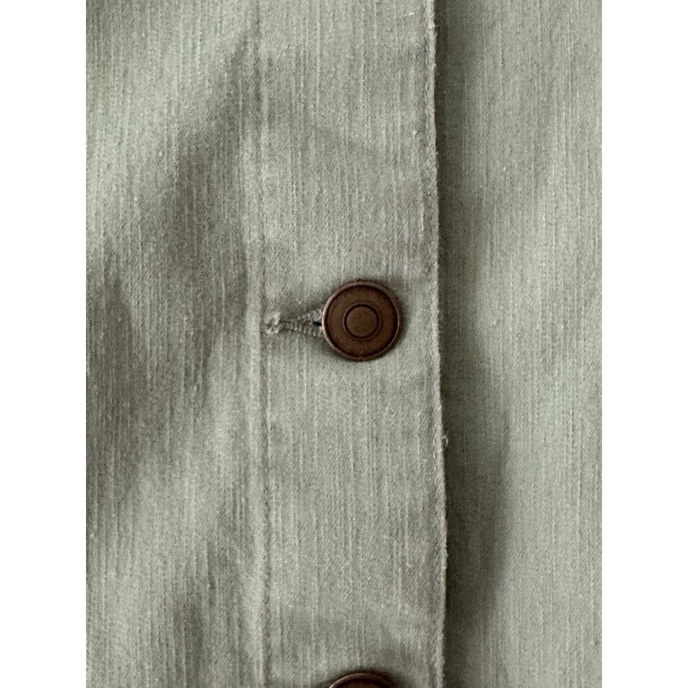 Christopher & Banks Women's Green Stretch Button Front Knee Length Skirt Size 4 - Picture 6 of 15